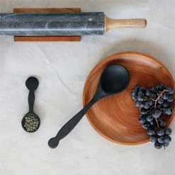 Patina Stores Kitchen Hand-Carved Black Acacia Wood Spoons
