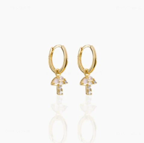 Patina Stores Mushroom Hanging Hoops Jewelry 2 Patina Stores Mushroom Hanging Hoops Jewelry