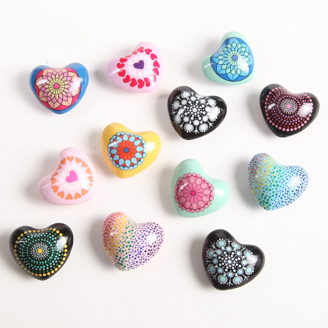 Patina Stores Painted Heart Chime Patina Stores Painted Heart Chime