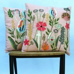 Patina Stores Home Goods Floral Embroidered Pillow