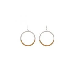 Patina Stores Silver With Wrapped Gold Hoops Jewelry