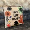 Patina Stores Live Life Happy Pillow Blankets & Pillows