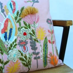 Patina Stores Home Goods Floral Embroidered Pillow