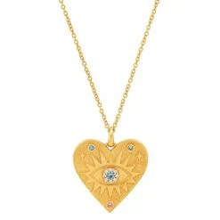 Patina Stores Jewelry Evil Eye Heart Necklace