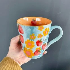 Patina Stores Floral Fruit Mugs Kitchen