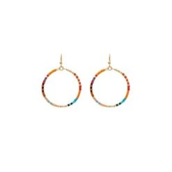 Patina Stores Jewelry Bead Hoop Earring
